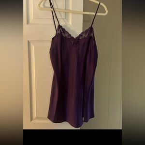 Victorias Secret 1999 Purple Lace Trim Camisole Medium